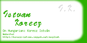 istvan korecz business card
