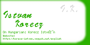 istvan korecz business card